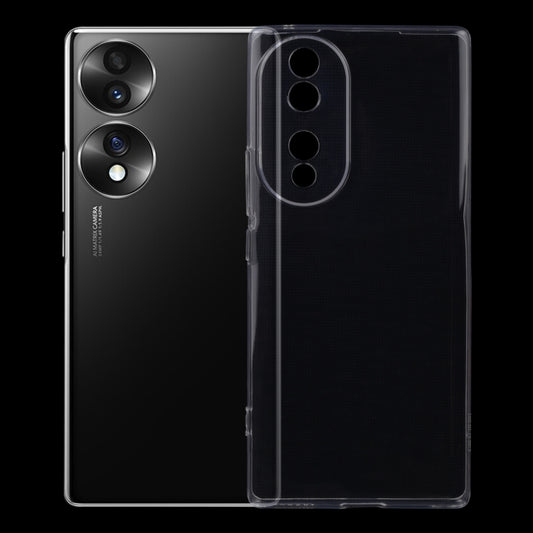 Transparent ultra-thin TPU phone case with raised camera cutouts and slim profile