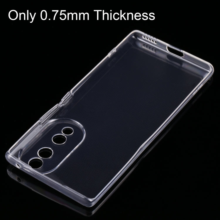 Ultra-thin clear TPU phone case with camera cutouts and side button openings