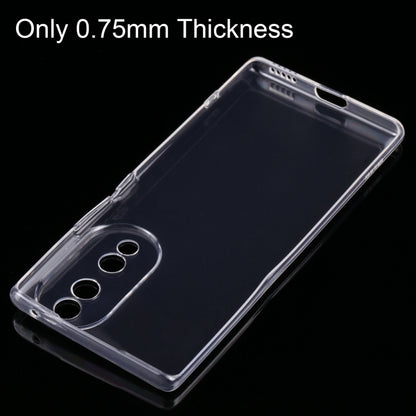 Ultra-thin clear TPU phone case with camera cutouts and side button openings
