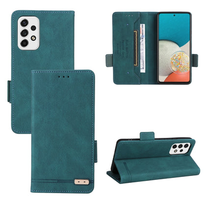 Teal leather flip phone case with magnetic clasp and card slot