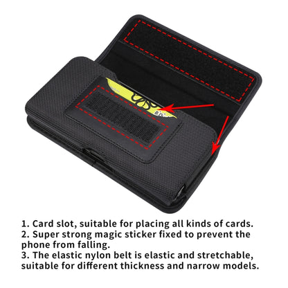Black foldover phone case with card slots and elastic strap holder