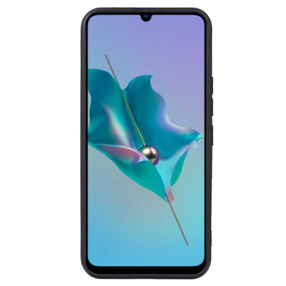 Black TPU phone case with front cutout and raised edges