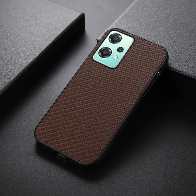 Brown textured shockproof phone case with raised bezel and camera openings