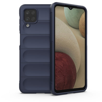 TPU phone case with camera cutout and back slots, dark blue