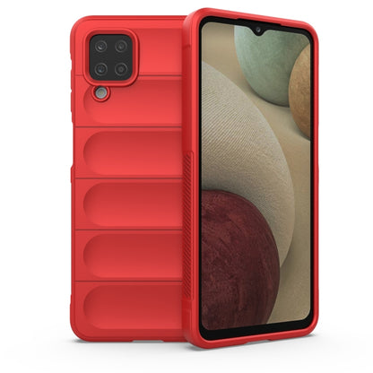 TPU phone case with camera cutout and back slots, red