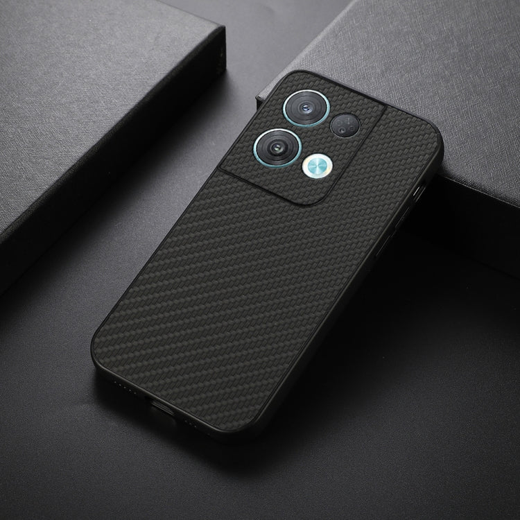 Black carbon fiber texture phone case with camera cutouts and snug fit