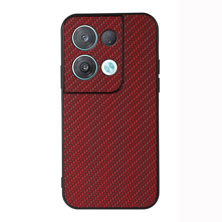 Red carbon fiber texture phone case with camera cutouts