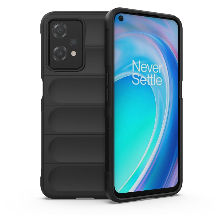 Rugged black phone case with camera cutouts and textured grip ridges