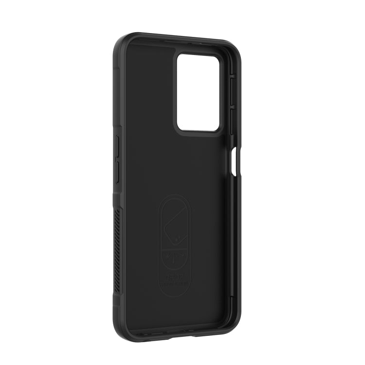 Black TPU phone case back with camera cutout and protective raised edges.