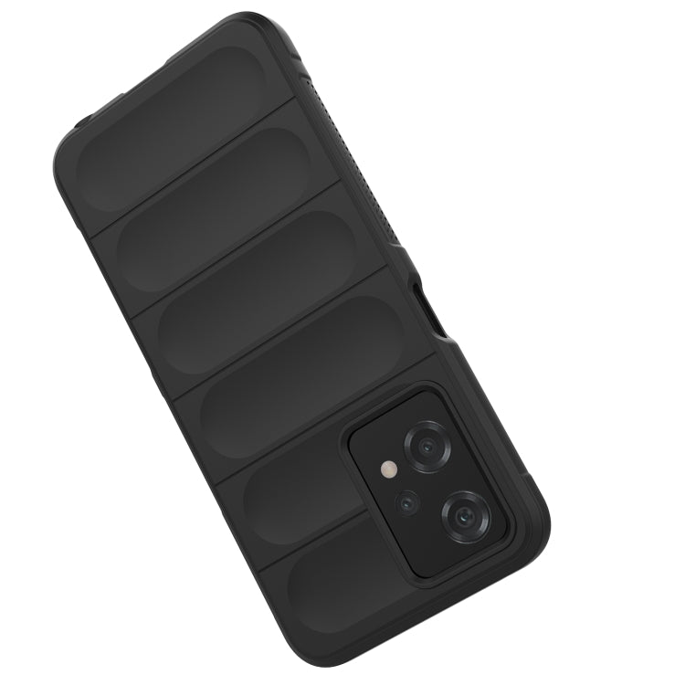 Black TPU phone case with ridged side bumper and camera cutout.