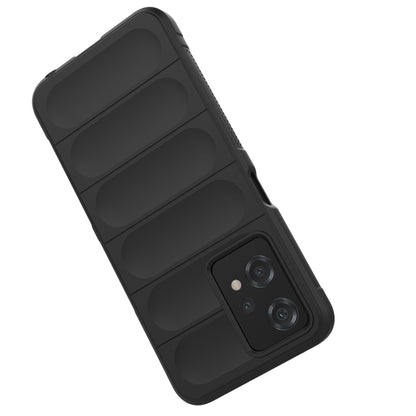 Black TPU phone case with ridged side bumper and camera cutout.