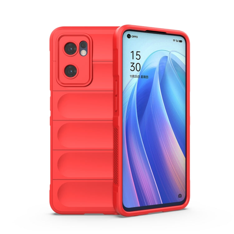 Red TPU rugged phone case with layered protection panels and camera cover