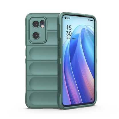 Dark green TPU rugged phone case with layered protection panels and camera cover