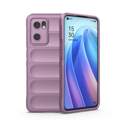 Purple TPU and flannel phone case with raised camera protection and textured grip panels
