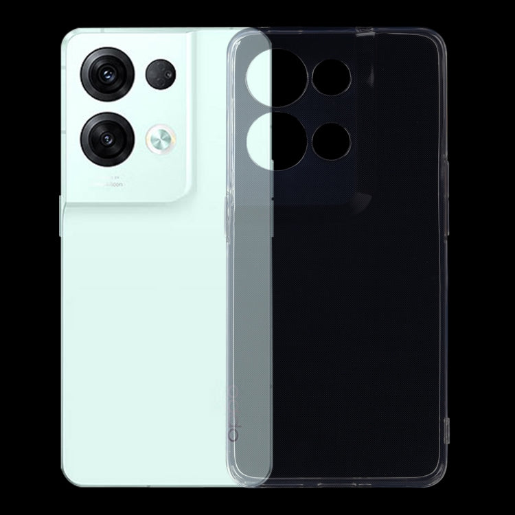 Transparent TPU phone case with clear back, camera cutouts, and side openings