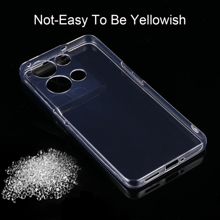 Clear TPU phone case with camera cutouts and glossy transparent back