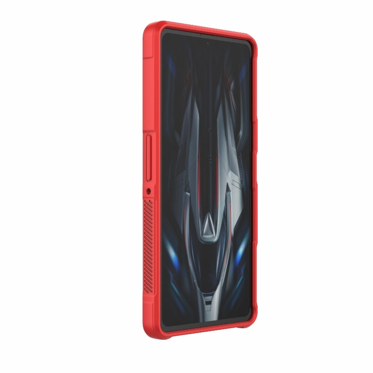 Red TPU phone case with front screen cover and camera cutout
