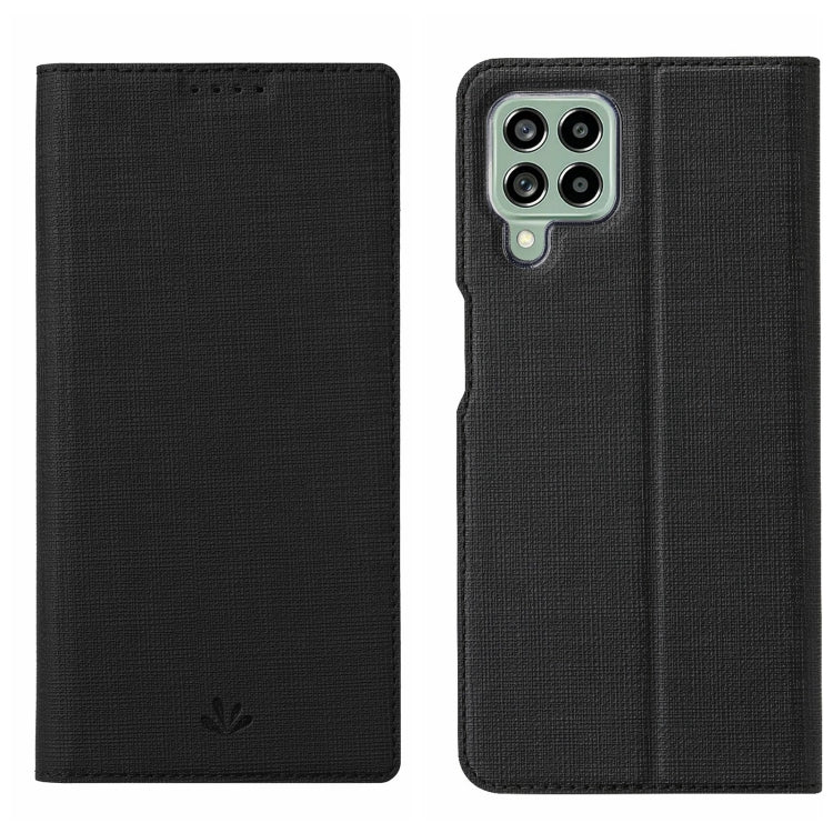 Black flip phone case with textured finish and camera cutout on the back
