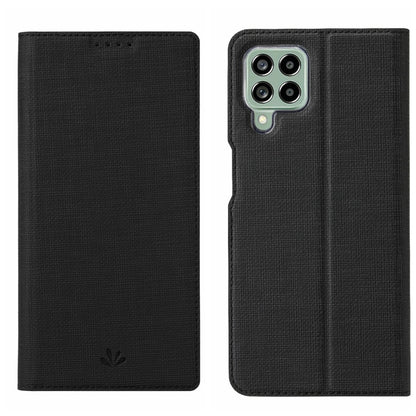 Black flip phone case with textured finish and camera cutout on the back