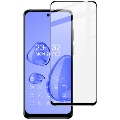 Tempered glass screen protector film shown over smartphone display, full coverage