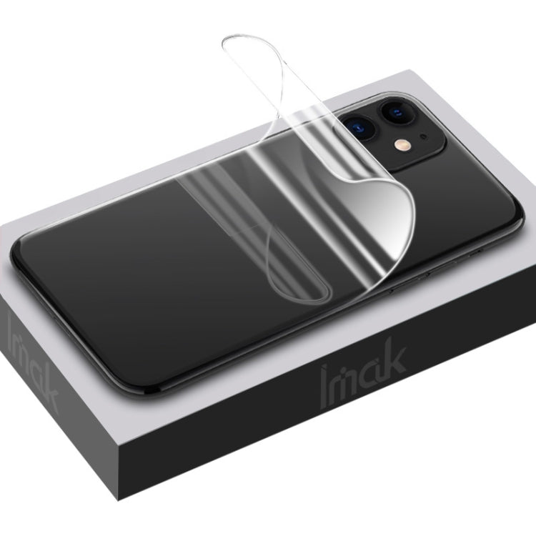 Clear curved hydrogel back protector film on phone back with lifted edge