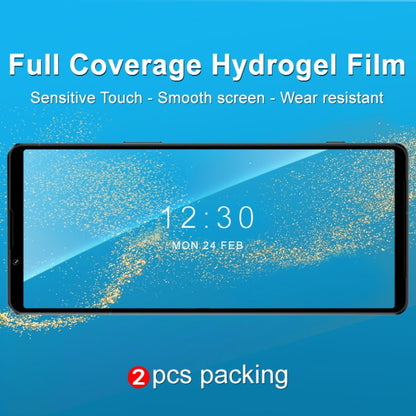 Clear hydrogel screen protector film for curved smartphone display, full coverage.