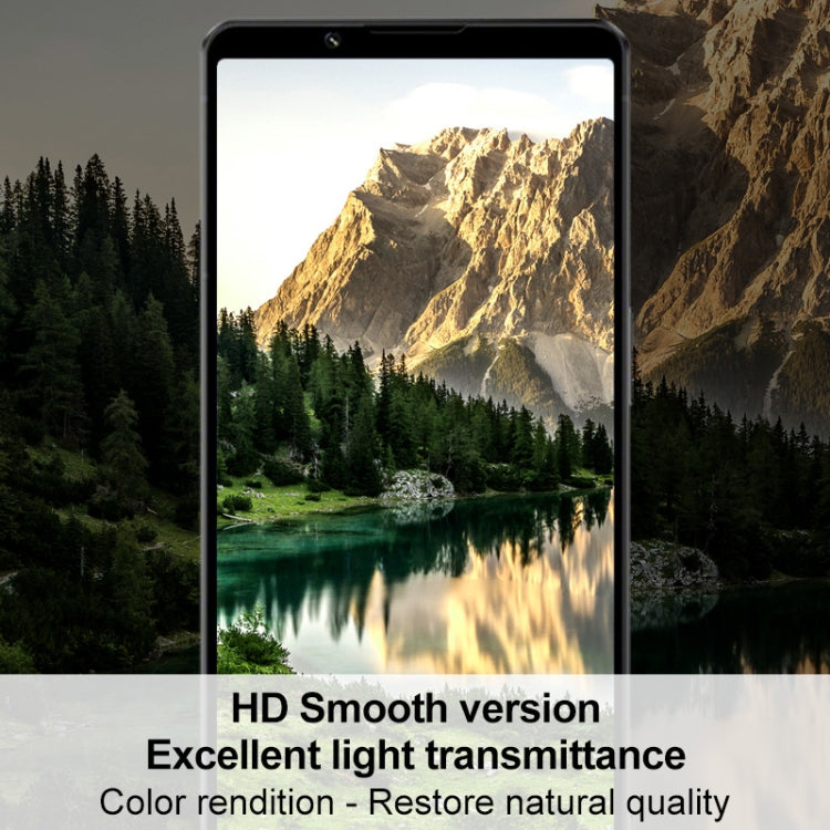 Clear hydrogel screen protector film on smartphone screen for smooth touch.