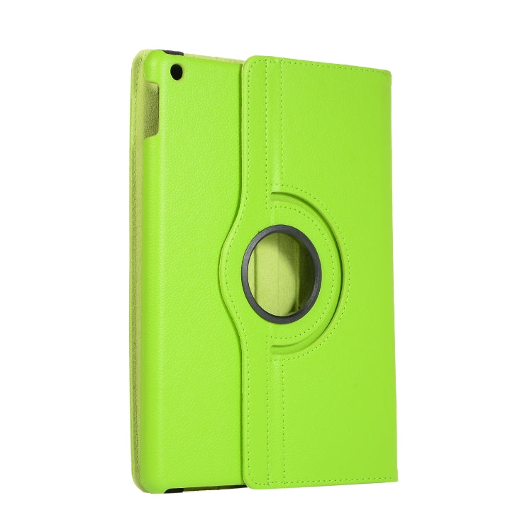 Green leather tablet case with circular rotating holder cutout for Lenovo M10 Plus 3rd