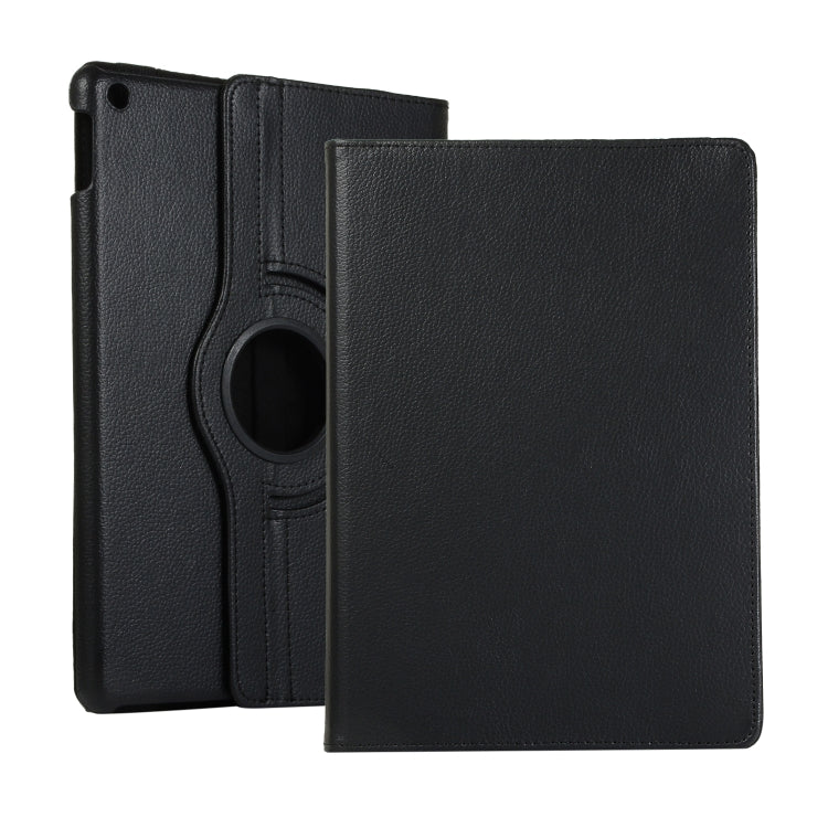 Black leather tablet case with circular rotating holder for Lenovo M10 Plus 3rd