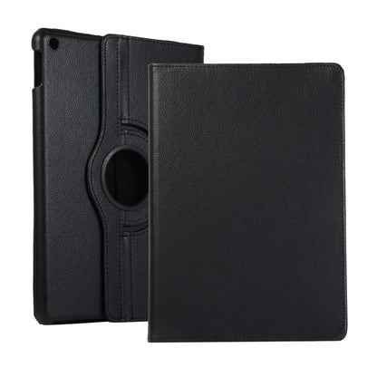 Black leather tablet case with circular rotating holder for Lenovo M10 Plus 3rd