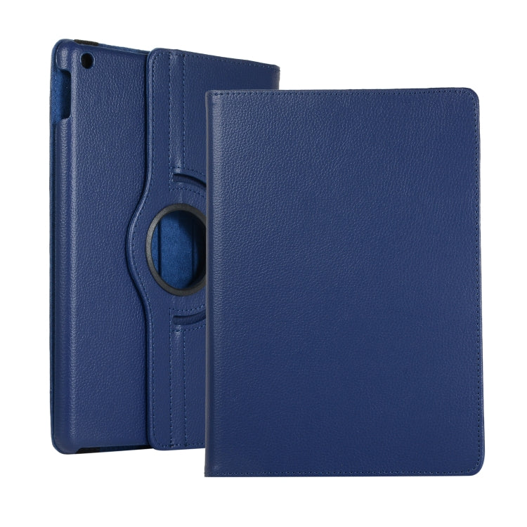 Dark-blue leather tablet case with rotating holder for Lenovo M10 Plus 3rd