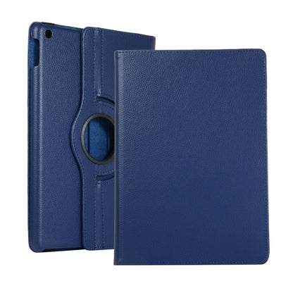 Dark-blue leather tablet case with rotating holder for Lenovo M10 Plus 3rd