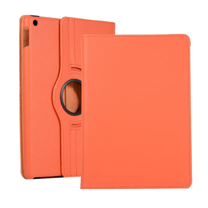 Orange leather tablet case with rotating holder for Lenovo M10 Plus 3rd