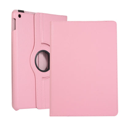 Light pink leather tablet case with 360° rotation holder ring and fold cover