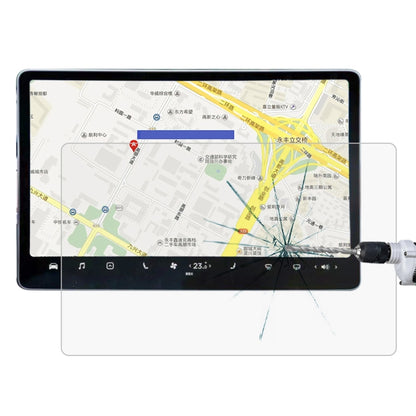 Tablet tempered glass screen protector film, clear protective layer over display area