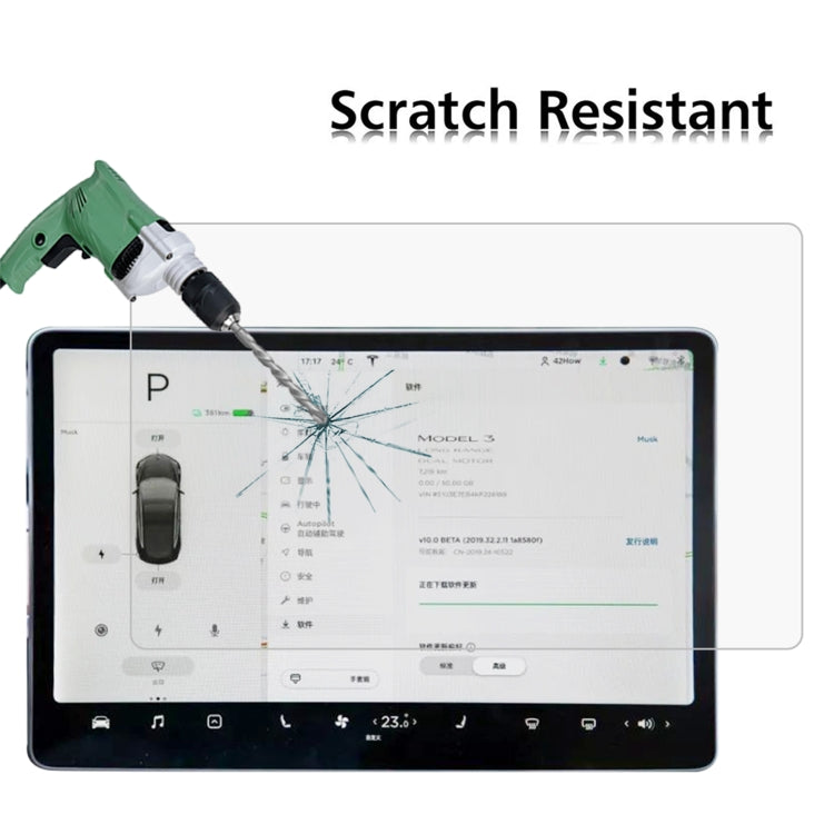 Tablet tempered glass screen protector film, scratch resistant protection with impact crack