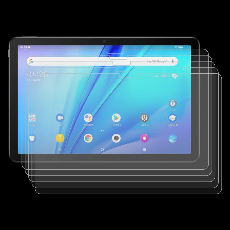 Tablet tempered glass screen protectors, 25-pack; multiple clear layers on screen