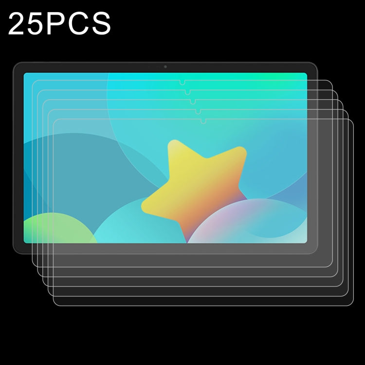 Tablet tempered glass screen protectors, clear 25-pack for smooth touchscreen