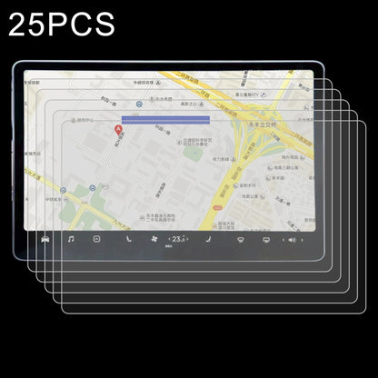 Tablet tempered glass screen protectors, 25-pack; clear film with map display