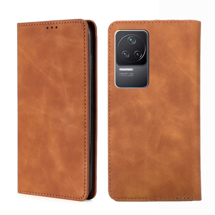 Magnetic flip leather phone case, light brown, front cover and phone camera opening