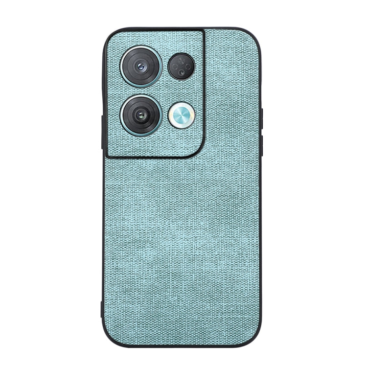 Light green textured PU phone case, shockproof edges around camera opening