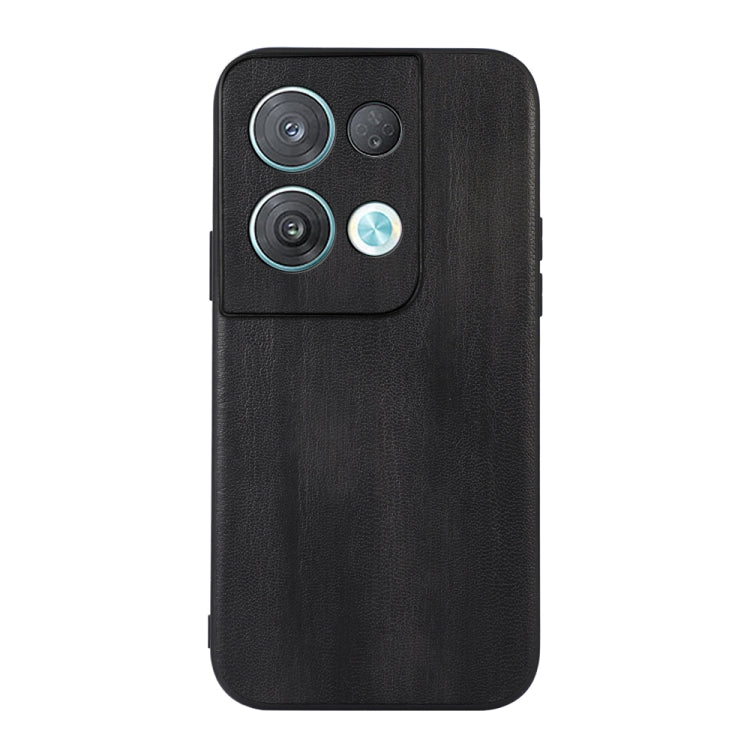 Black PU phone case with textured finish and camera cutouts