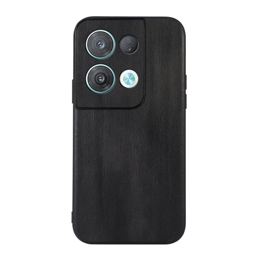 Black PU phone case with textured finish and camera cutouts