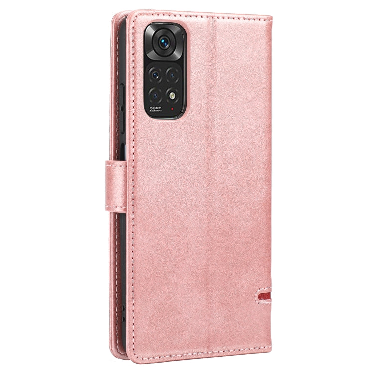 Pink flip leather phone case with camera cutout and side openings, protective folio cover