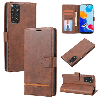 Brown leather wallet flip phone case with card slots, flip cover, and camera cutout
