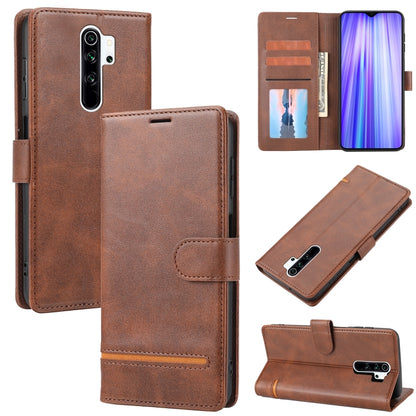 Tan leather wallet flip phone case with card slots, flip cover, and camera cutout