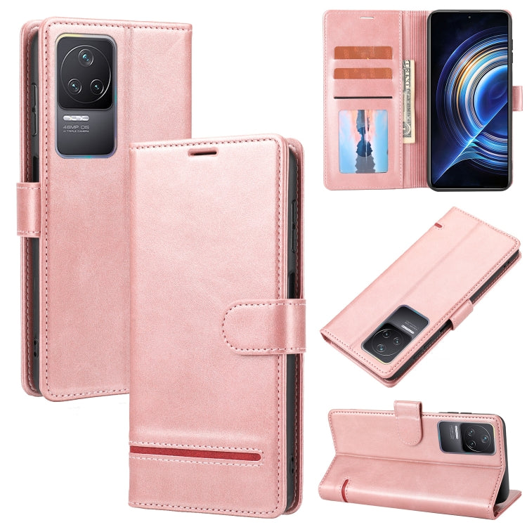 Pink leather wallet flip phone case with card slots and magnetic fold-over closure