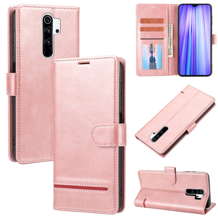 Pink leather wallet flip phone case with card slots and side camera cutout
