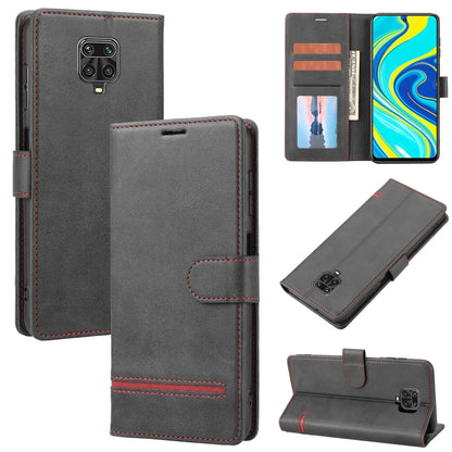 Charcoal leather wallet flip phone case with card slots, inner holder, and magnetic cover