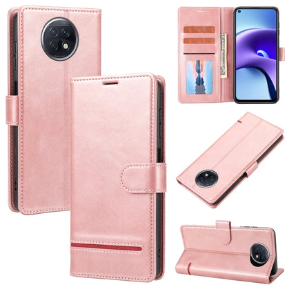 Light pink leather wallet flip phone case with card slots, inner holder, and magnetic cover